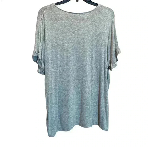 Marled Reunited Clothing Ruffle sleeve top - Picture 2 of 8